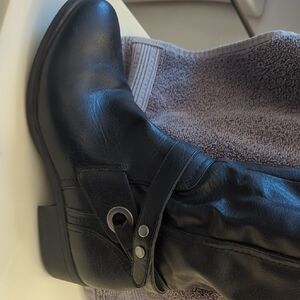Black Leather Ankle Boots
